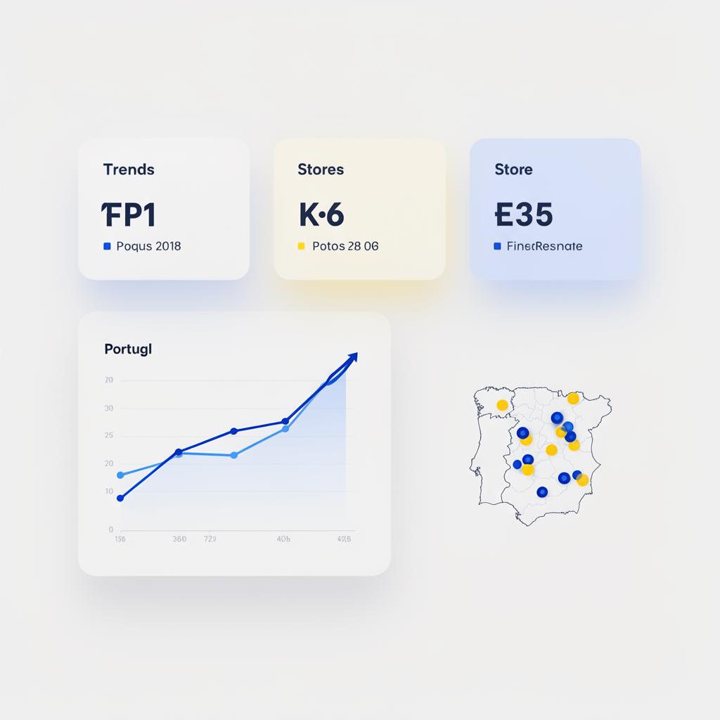 Dashboard de KPIs e mapa de expansão